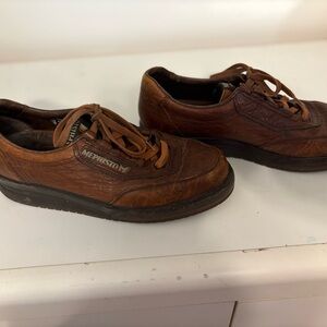 Mephisto Tan Leather Men's Sneakers